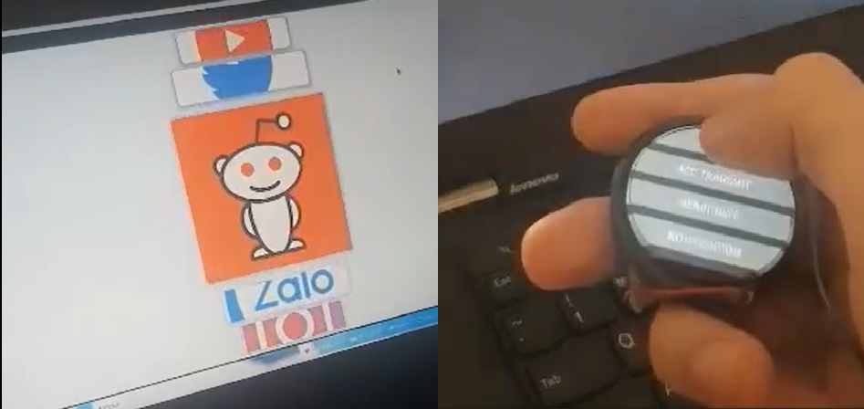 This is a part of my thesis, I built this demo to test data streaming from smartwatch to personal computer. Users can tap on the buttons show on the smartwatch screen to select and run an application. I also built a custom windows credential provider that allows users to login with token stored in the smartwatch.